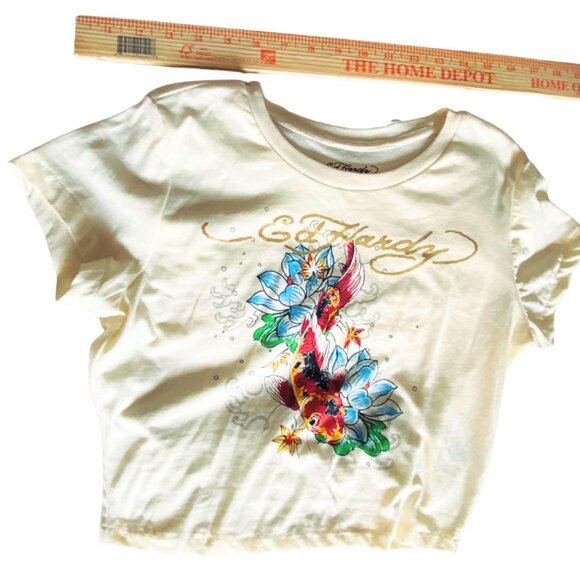Ed Hardy Baby Tee Size M - Picture 2 of 4